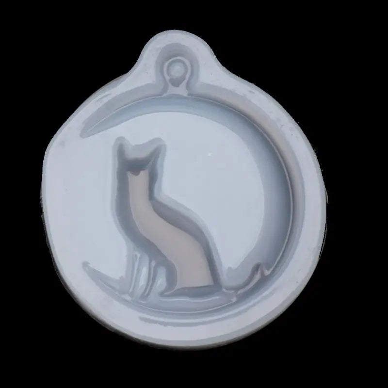 Moon Cat Charm Pendant Silicone Mold for Resin Casting