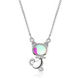 Cat Sun Cloud Star Constellation Love Lock Choker S925 Silver Jewelry Women Neck