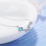 Cat Sun Cloud Star Constellation Love Lock Choker S925 Silver Jewelry Women Neck