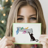 Cat Theme Cut Dies Multiple Musical Instruments Metal Cutting Dies