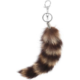 Faux Fur Cat Wolf Fox Tail Keychain Raccoon Tail Bag Charm Plush Animal Handbag