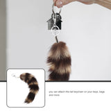 Faux Fur Tail Keychain Bag Charm Plush Animal Handbag