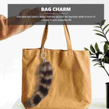 Faux Fur Tail Keychain Bag Charm Plush Animal Handbag