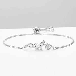 Cat & Ball Charm Bracelets Women's Hand Jewelry