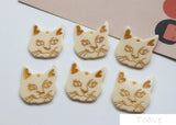 Cat head pendant for DIY earrings jewelry
