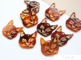 Cat head pendant for DIY earrings jewelry