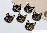 Cat head pendant for DIY earrings jewelry