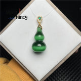 Cat's Eye Stone Gourd Natural Jade Pendant Charms Jewelry Men Women