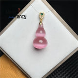 Cat's Eye Stone Gourd Natural Jade Pendant Charms Jewelry Men Women