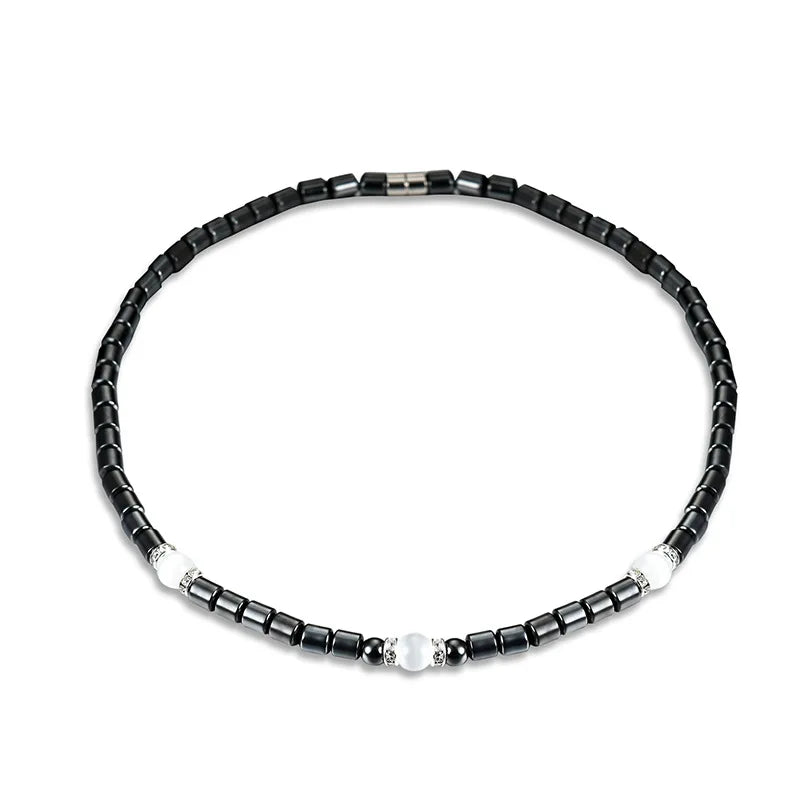 Cat's Eye Terahertz Magnetic Beads Collar Necklace