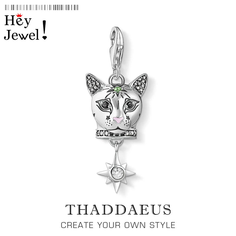 Cat Star Pendant Charm Bracelet Gift Pure Spring Fine Jewelry