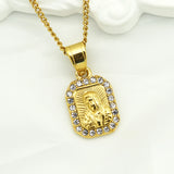 Catholic Virgin Mary Necklace 316L Stainless Steel Pendant