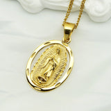 Catholic Virgin Mary Necklace 316L Stainless Steel Pendant