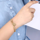 St.Benedict Adjustable Bangle & Ring Set Stainless Steel San Benito Jewelry