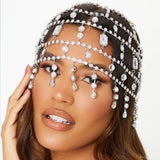 Crystal Catwalk Pendant Hair Chain Accessories for Women