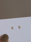 Tiny Silver Plated Zircon Ear Studs