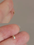 Tiny Silver Plated Zircon Ear Studs