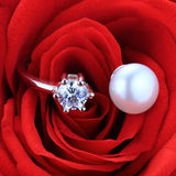 2018 Wedding rings for women - Natural Pearl Rings - Engagement Jewelry