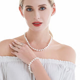 Cauuev Natural Freshwater Baroque Pearl Bracelet 925 Sterling Silver