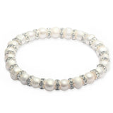 Cauuev Baroque Pearl Bracelets Vintage Elastic Jewelry Women