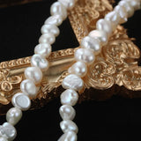 Cauuev Freshwater Pearl Necklace 14K Filled Clavicle Jewelry 6-7mm Pearls
