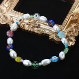 Cauuev Freshwater Pearl Bracelet Elastic Charm Girl