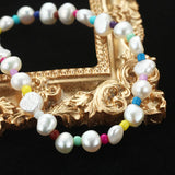 Cauuev Freshwater Pearl Bracelet Elastic Charm Bracelet for Girls