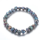 Natural Freshwater Pearl Bracelet 925 Silver Jewelry