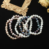 Natural Freshwater Pearl Bracelet 925 Silver Jewelry