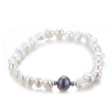 Natural Freshwater Pearl Bracelet 925 Silver Jewelry