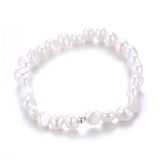 Natural Freshwater Pearl Bracelet 925 Silver Jewelry