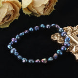 Natural Freshwater Pearl Bracelet 925 Silver Jewelry