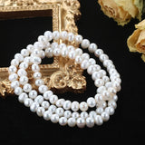 Cauuev Natural Freshwater Pearl Bracelet for Women