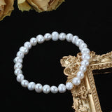 Cauuev Natural Freshwater Pearl Bracelet for Women