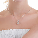 100% Natural Freshwater Pearl 925 Sterling Silver Pendant Necklace