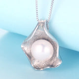 Natural Freshwater Pearl 925 Silver Pendant Necklace Women Jewelry