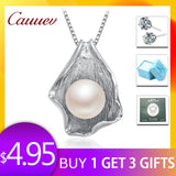 Natural Freshwater Pearl 925 Silver Pendant Necklace Women Jewelry