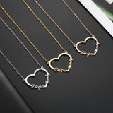 Cazador Butterfly Heart Infinity Pendant Name Necklace for Women
