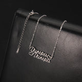 Cazador Heart Double Name Necklace Personalized Stainless Steel Choker