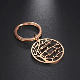 Cazador Tree Of Life Family Name Keychain Personalized Couple Gift
