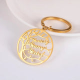 Cazador Tree Of Life Family Name Keychain Personalized Couple Gift