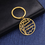Cazador Tree Of Life Family Name Keychain Personalized Couple Gift