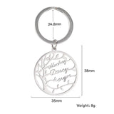 Cazador Tree Of Life Family Name Keychain Personalized Couple Gift