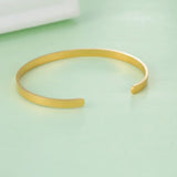 Cazador Name Letter Bracelet 316L Stainless Steel Engraved Cuff Bangle