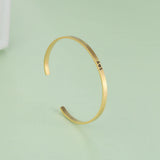 Cazador Name Letter Bracelet 316L Stainless Steel Engraved Cuff Bangle
