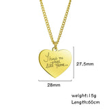 Cazador Heart Pendant Handwriting Necklace Personalized Stainless Steel Gift