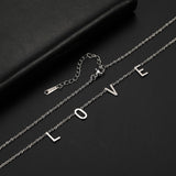 Cazador Initial Letter LOVE Necklaces Stainless Steel Women Jewelry