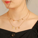 Cazador Initial Letter LOVE Necklaces Stainless Steel Women Jewelry