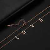 Cazador Initial Letter LOVE Necklaces Stainless Steel Women Jewelry