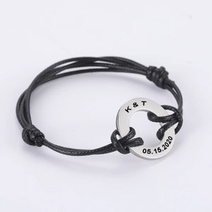Cazador Adjustable Charm Bracelet Personalized Couple Jewelry